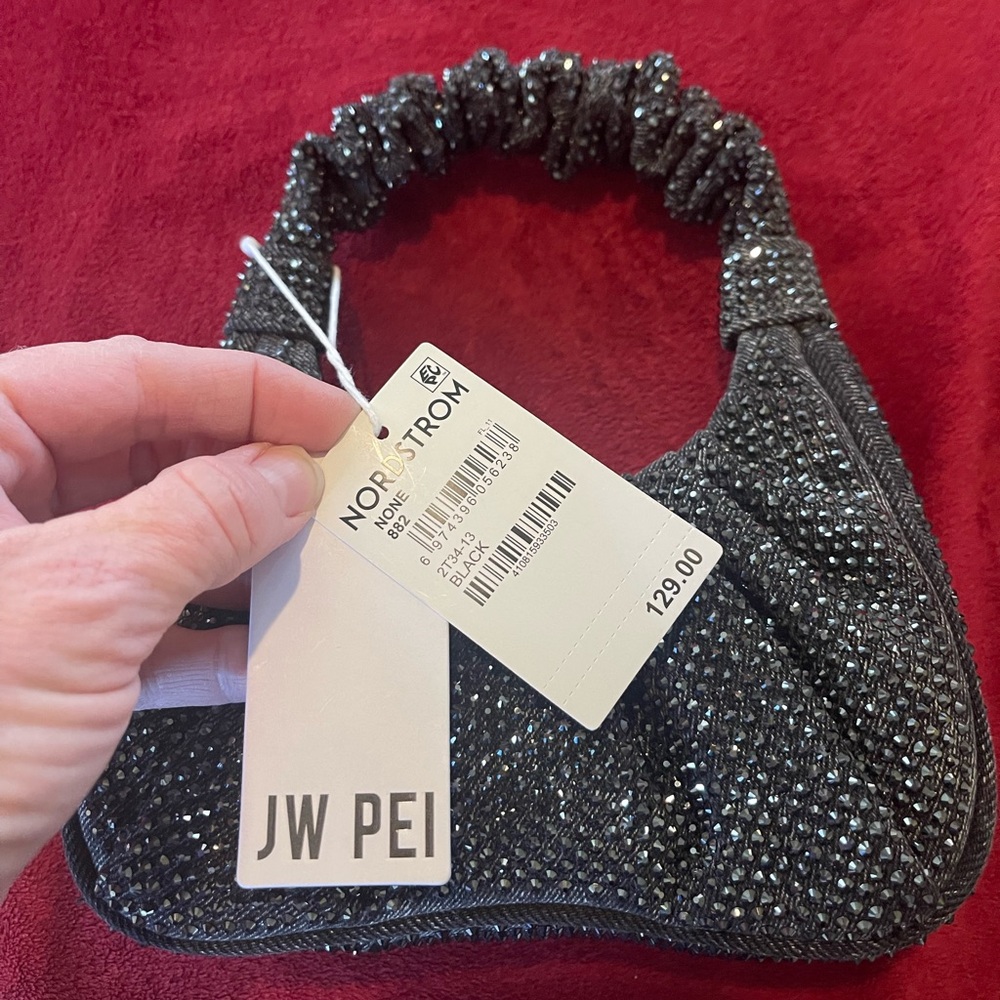 JW PEI Gabbi Rhinestone Ruched Hobo
